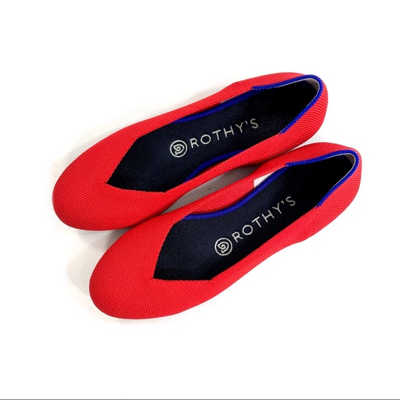 Rothys Red Round Toe Ballet Flats EUC sz 6.5 - Picture 5 of 10